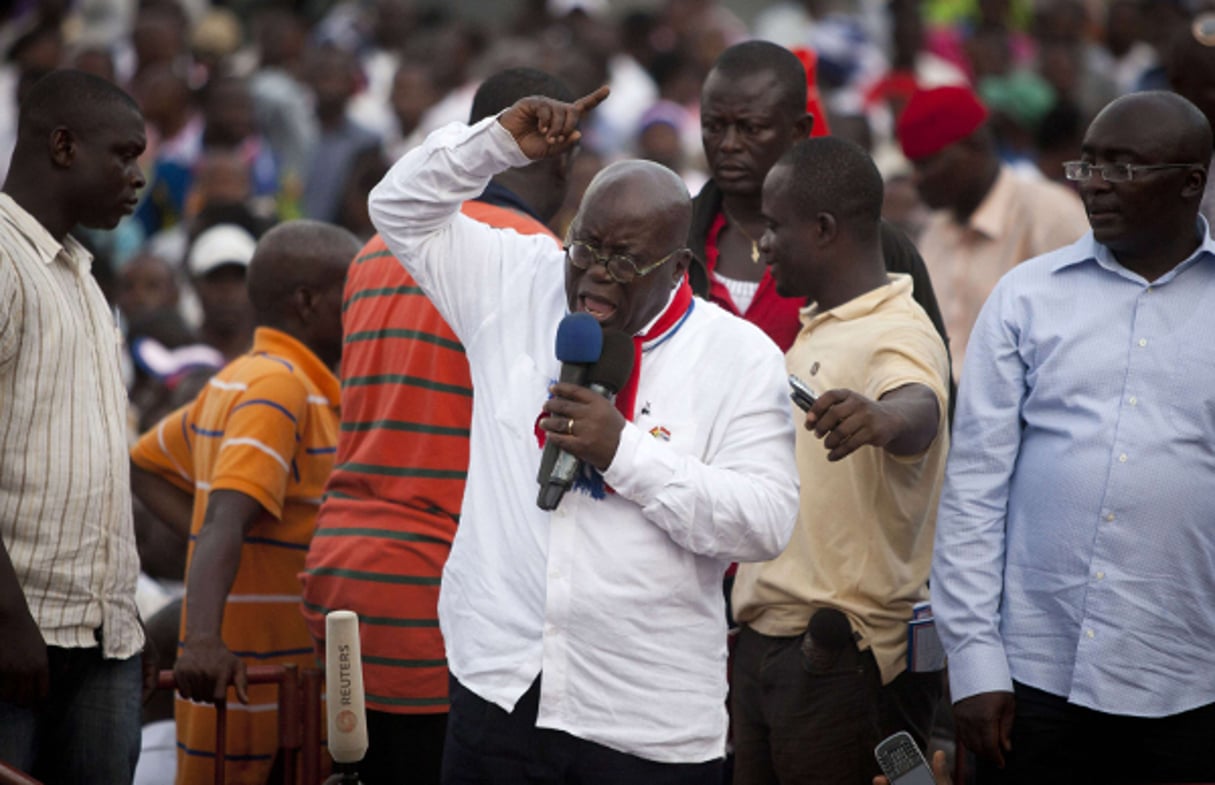 Nana Akufo-Addo à Accra, en décembre 2012. © Gabriela Barnuevo/AP/SIPA