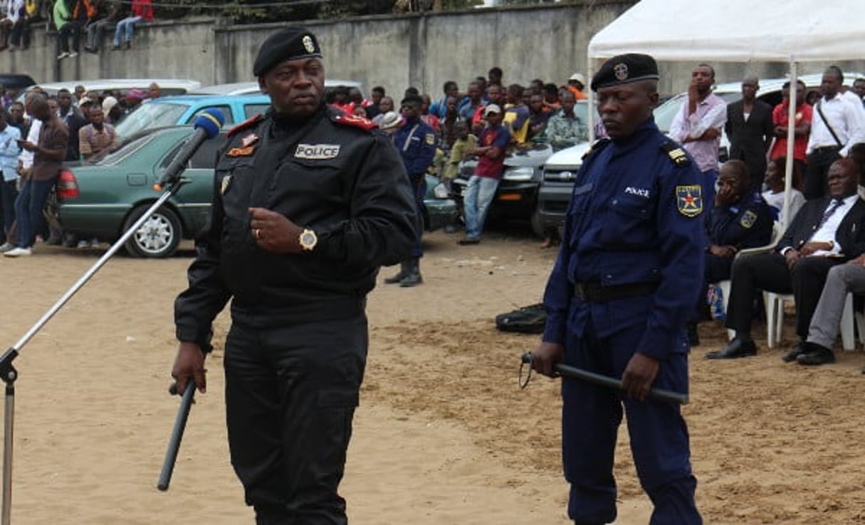 Célestin Kanyama, alors chef de la police congolaise à Kinshasa, le 2 septembre 2015. © Trésor Kibangula/J.A.