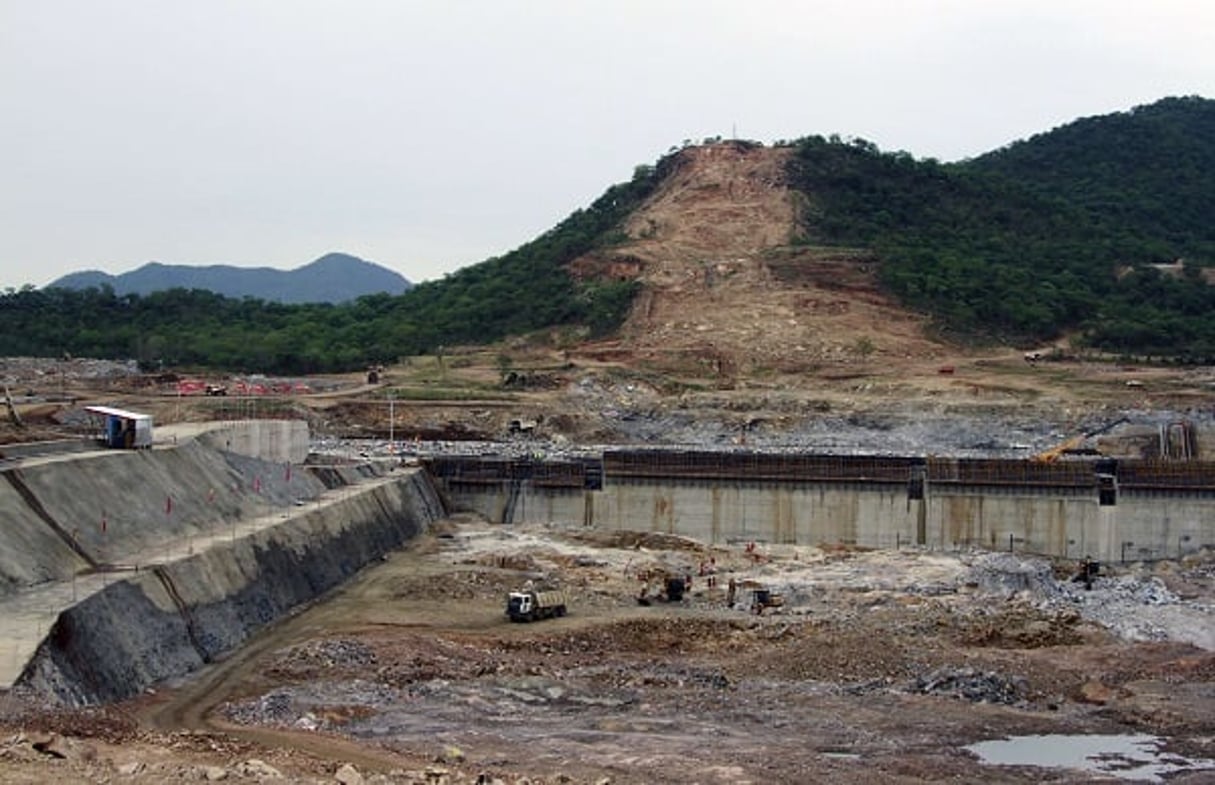 Le barrage de Samendéni devrait être en eau dès le mois de juin. © Elias Asmare/AP/SIPA