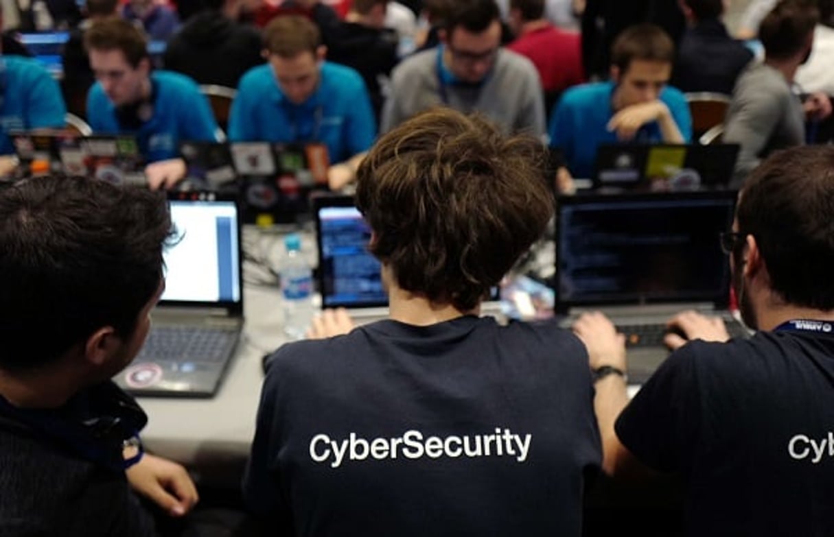 Hackers lors d’une conférence sur la cybersécurité à Lille, dans le nord de la France, le 25 janvier 2017. © Michel Spingler/AP/SIPA
