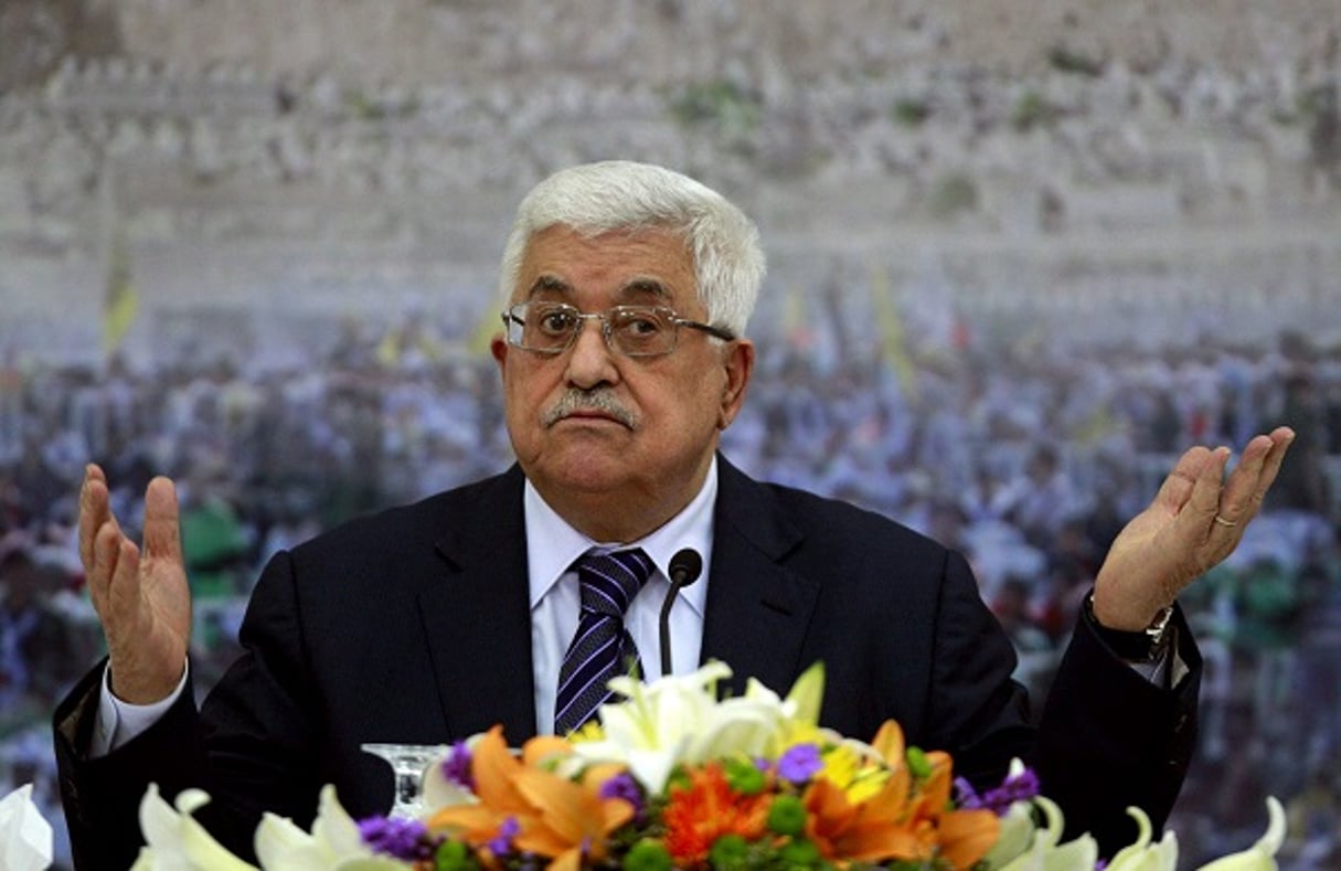 Le président de l’Autorité palestinienne, Mahmoud Abbas lors d’un discours à Ramallah en 2012. © Majdi Mohammed/AP/SIPA