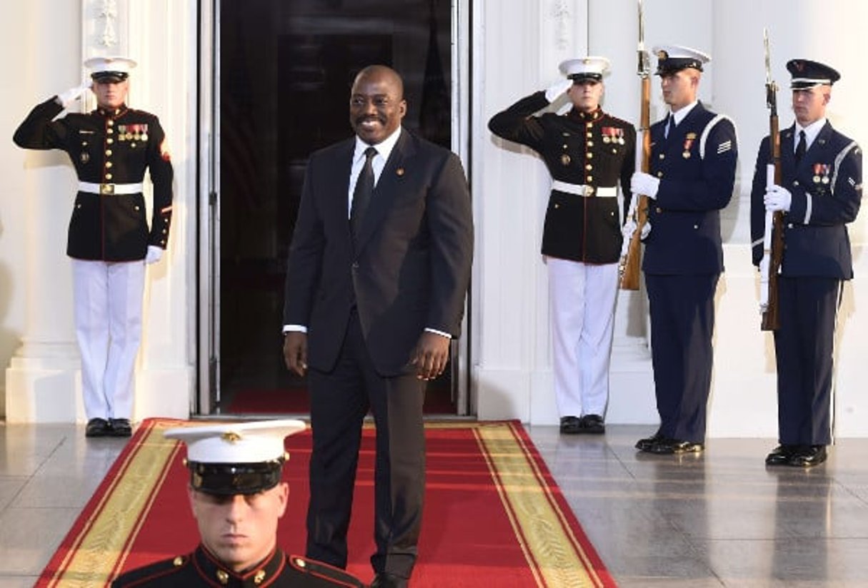 Joseph Kabila, président de la RDC, à Washington, le 5 août 2014. © Susan Walsh/AP/SIPA