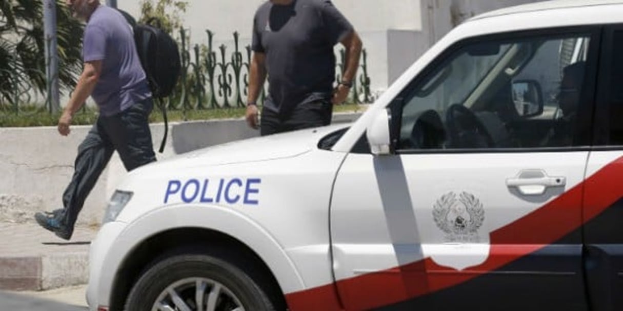 Une voiture de la police tunisienne à Sousse. © Darko Vojinovic/AP/SIPA