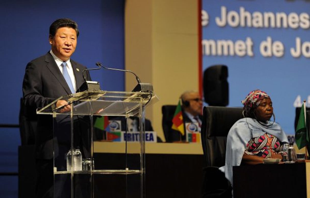 Le président chinois Xi Jinping à l’ouverture du forum de coopération sino-africain, à Johannesburg, en décembre 2015 © AP/SIPA