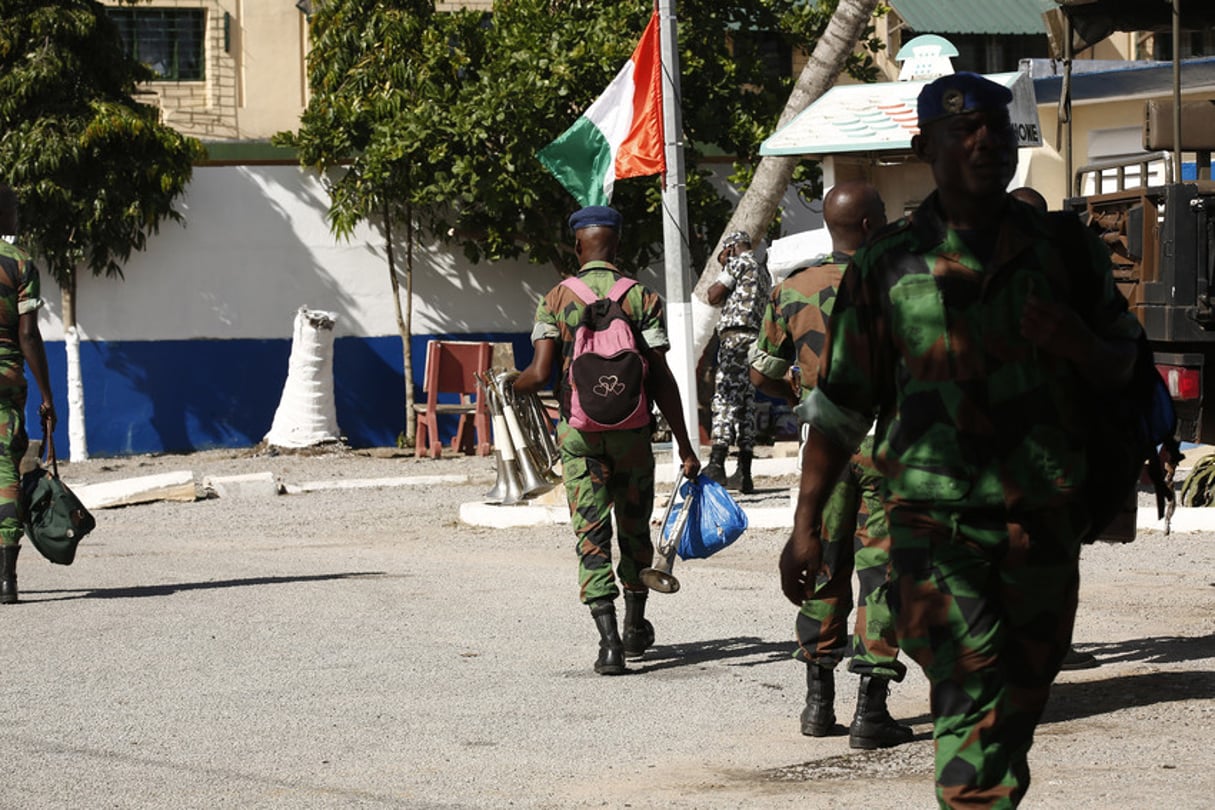 Des soldats de l’armée ivoirienne à Abidjan, le 10 mai 2014 (photo d’illustration). © Bruno LEVY pour Jeune Afrique