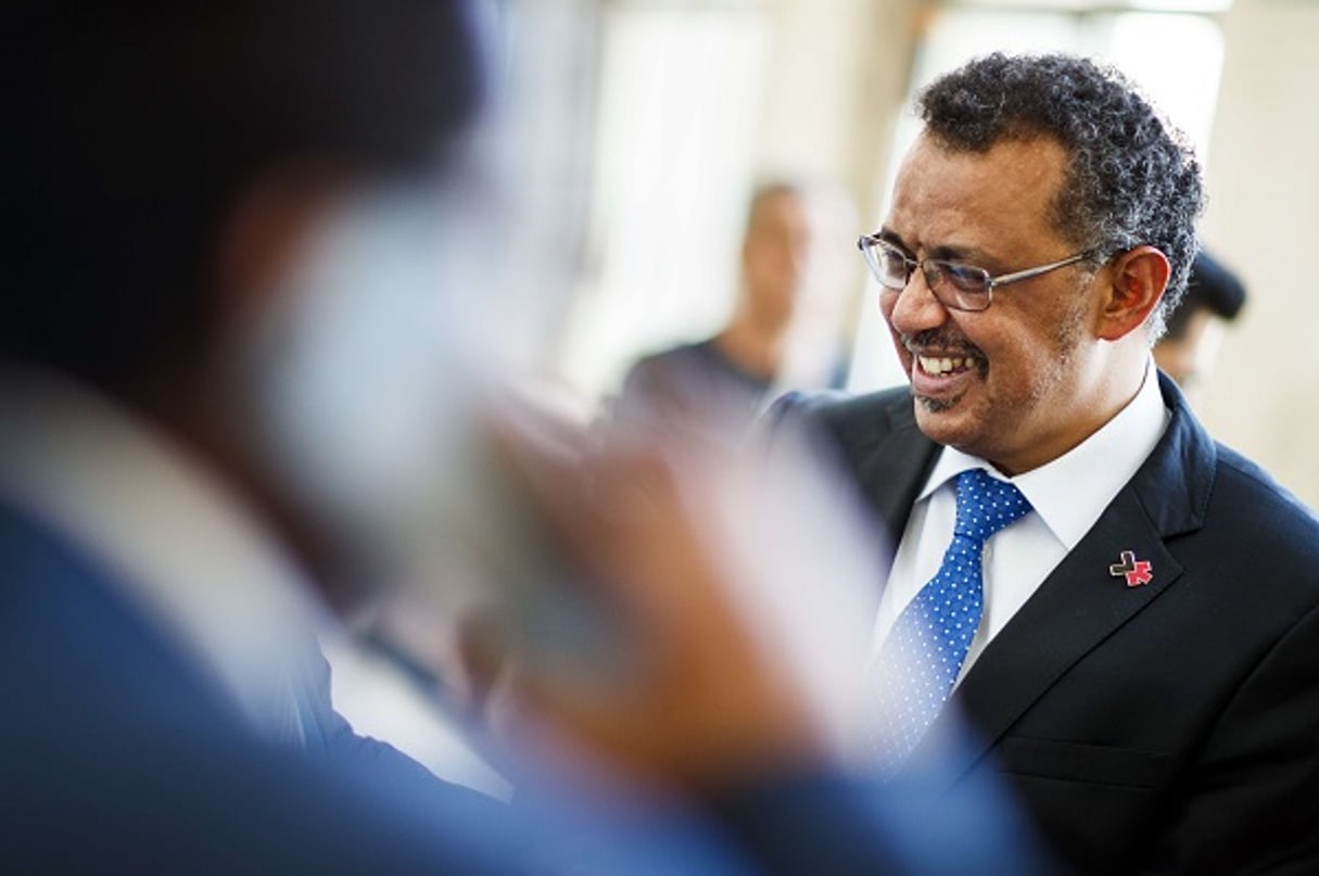 Tedros Adhanom Ghebreyesus au siège des Nations Unies à Genève, le 23 mai 2017. © Valentin Flauraud/AP/SIPA