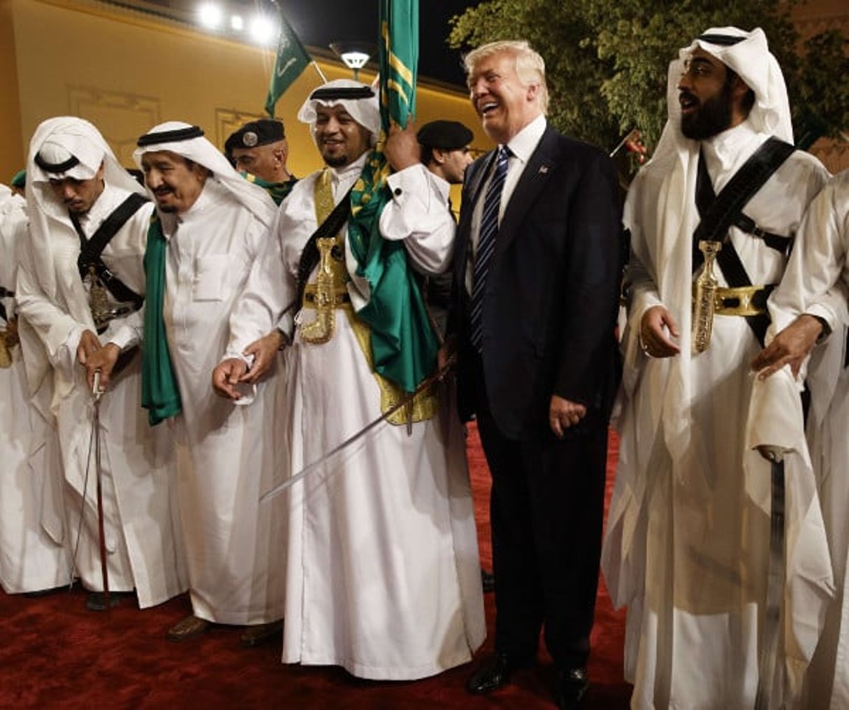 Donald Trump lors de sa visite en Arabie saoudite, le 21 mai 2017. © Evan Vucci/AP/SIPA