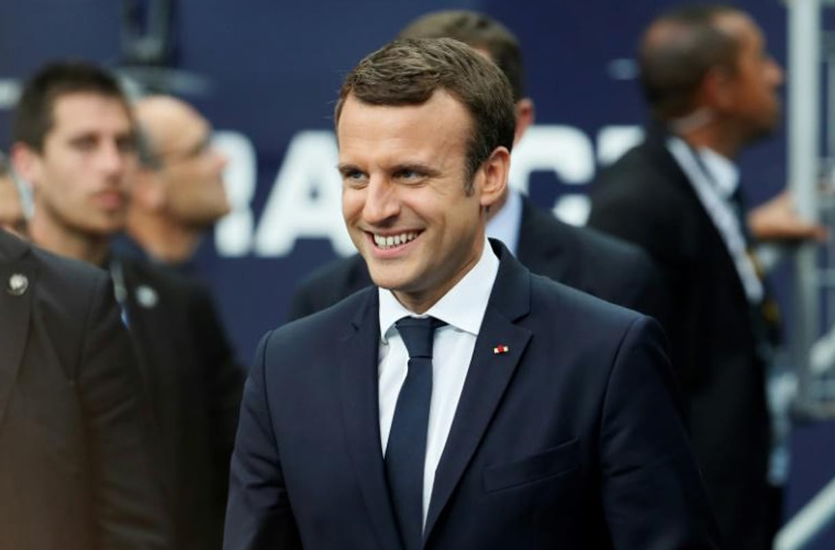 Le président Emmanuel Macron, le 27 mai 2017 au Stade de France à Saint-Denis, près de Paris. © Thomas Samson/AFP