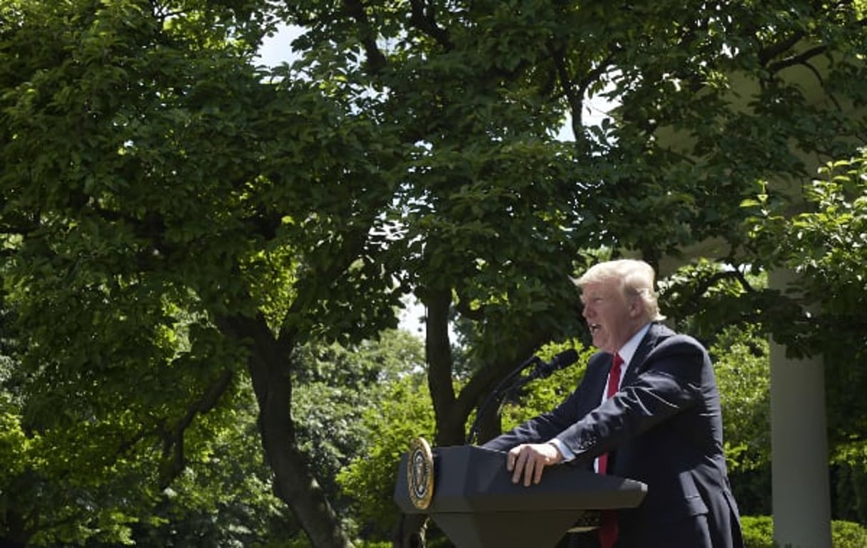 Donald Trump jeudi 1er juin à la Maison Blanche à Washington. © Susan Walsh/AP/SIPA