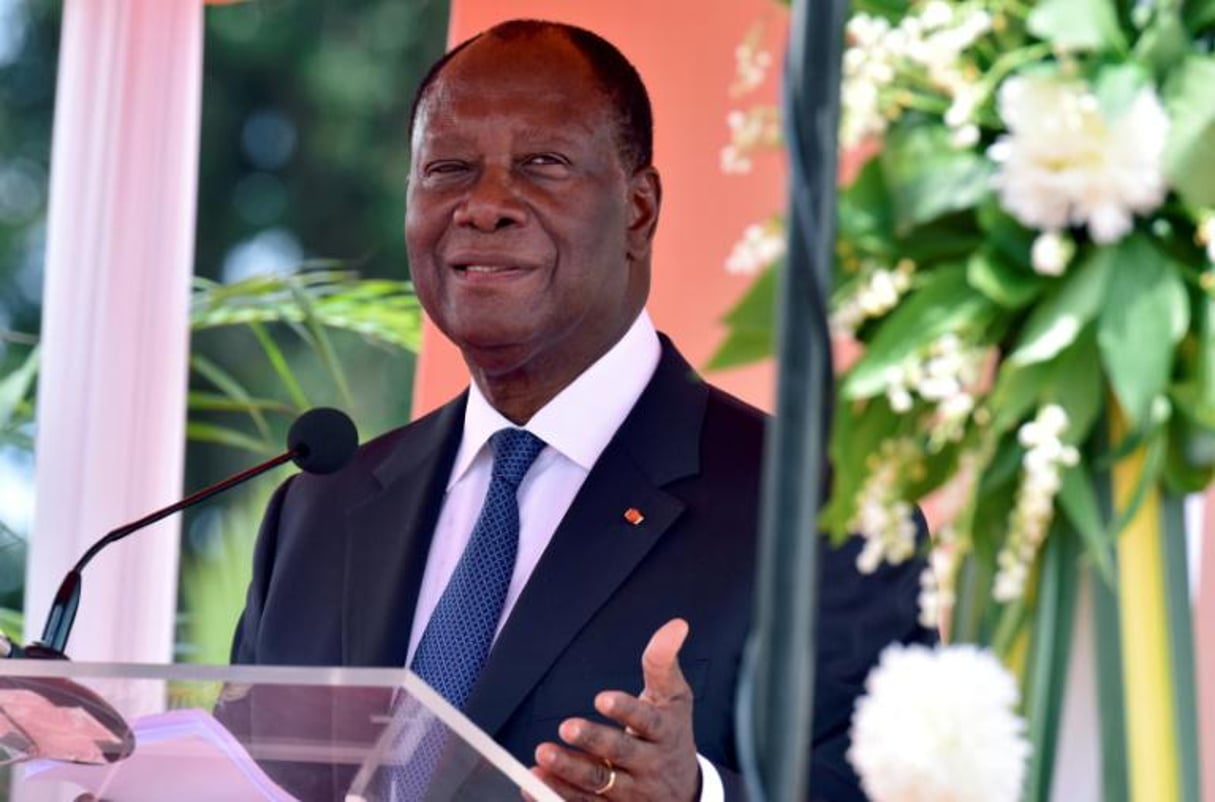 Le président ivoirien Alassane Ouattara à Abidjan le 1er mai 2017. © Issouf Sanogo/AFP