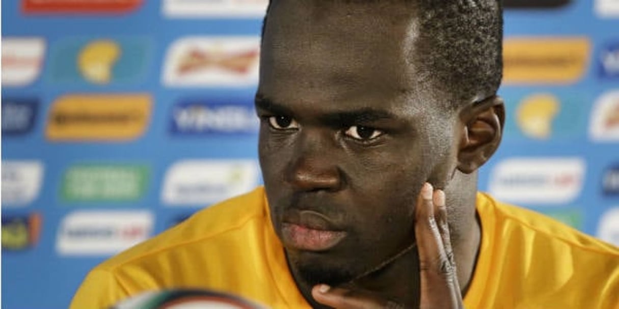 Le footballeur ivoirien Cheick Ismaël Tioté à Brasilia, au Brésil, le 18 juin 2014. © Sergei Grits/AP/SIPA