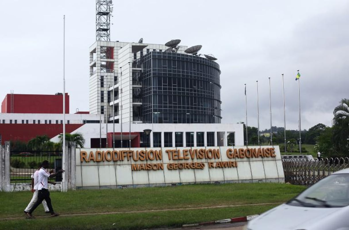 Le bâtiment de la Radio et Télévision nationale gabonaise, le 16 juin 2017 au Libreville. © AFP/STEVE JORDAN