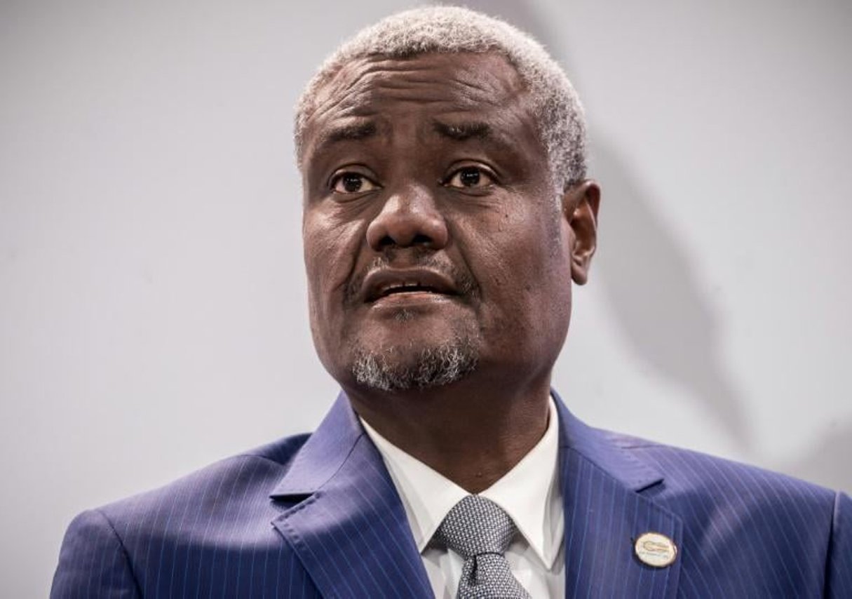 Le président de l’Union africaine Moussa Faki lors du G20 à Berlin le 13 juin 2017. © AFP/Michael Kappeler