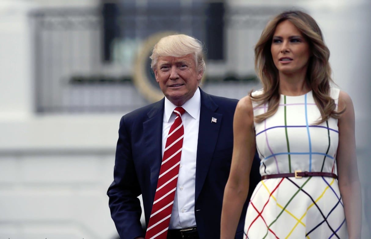 Donald et Melania Trump, le 22 juin 2017. © Alex Brandon/AP/SIPA