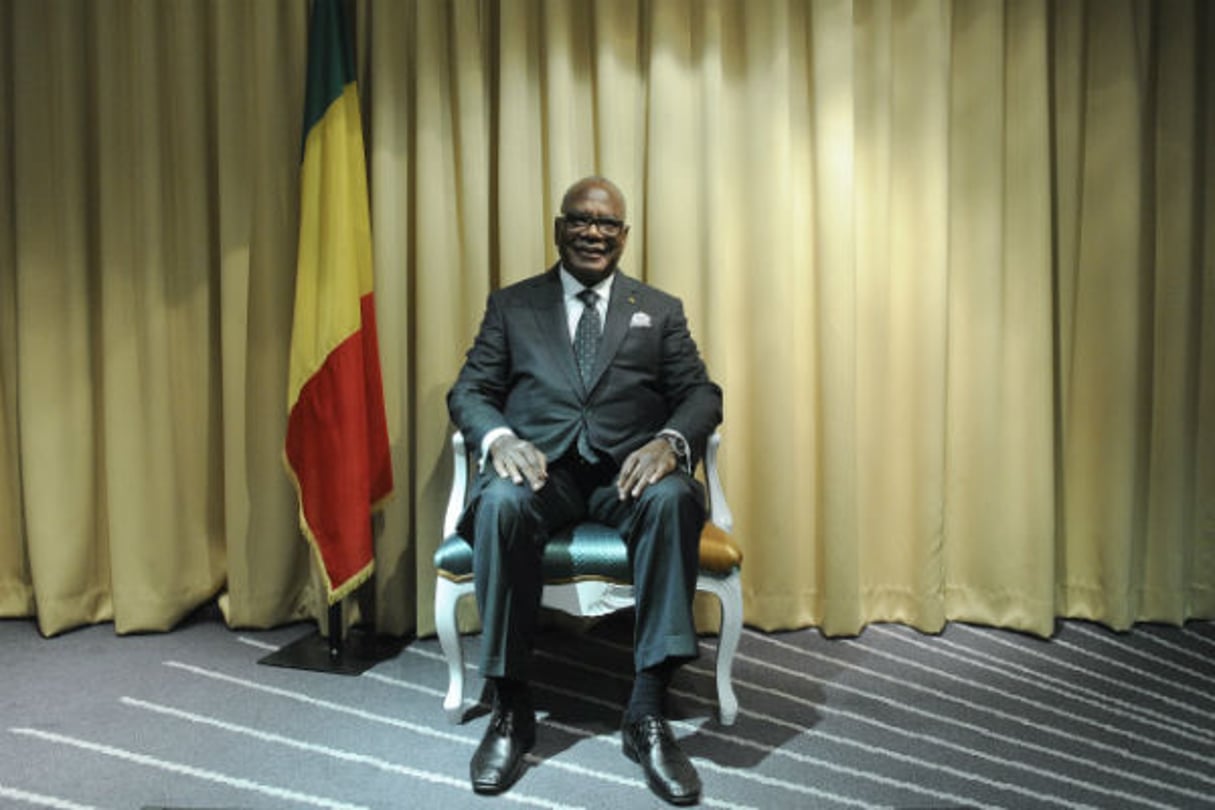 Ibrahim Boubacar Keita, Président de la République du Mali, à Paris en décembre 2015. © Vincent Fournier/JA