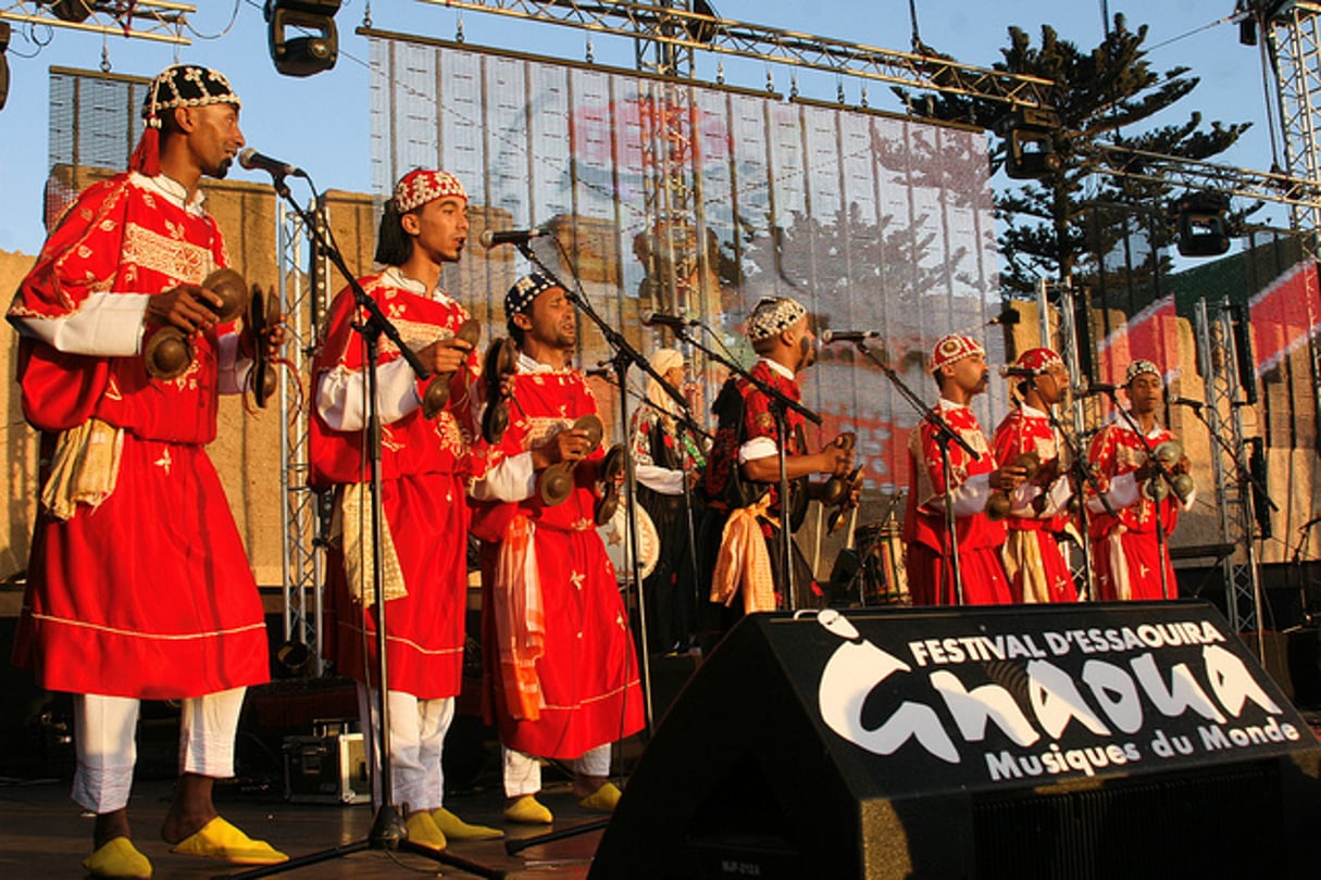 Des musiciens en représentation lors du festival d’Essaouira en 2012. © Magharebia/CC/Flickr