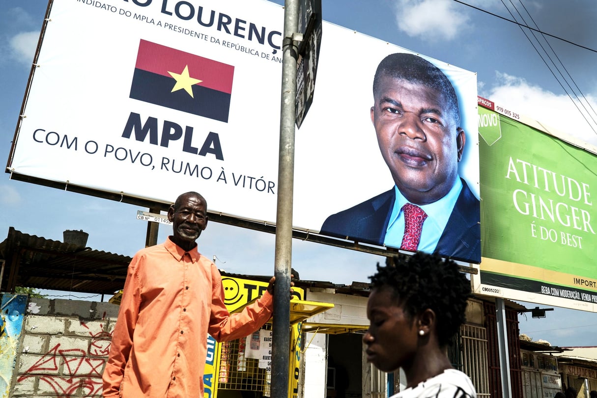 Affiche électorale de João Lourenço, à Luanda, le 27 mars 2017. © Joao Silva/Nyt-redux-rea