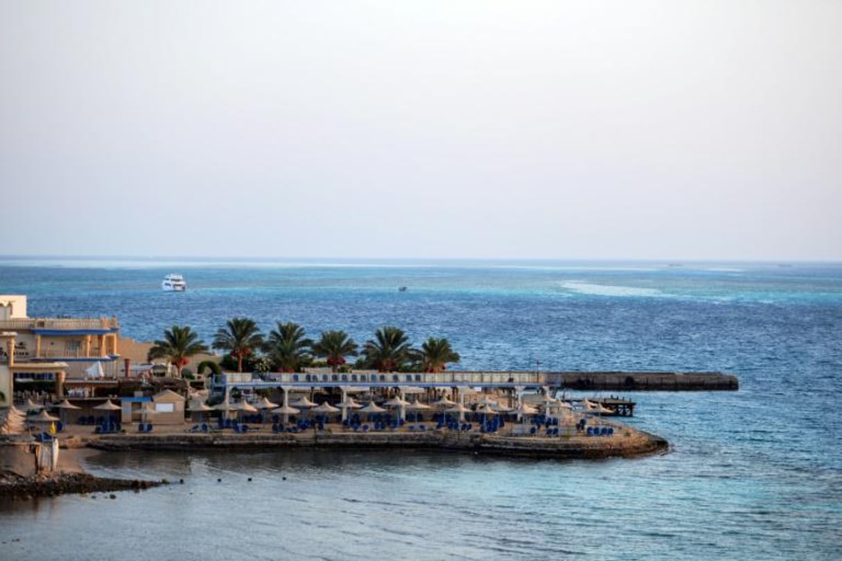 Une plage de la station balnéaire de Hourghada, le 15 juillet 2017 en Égypte. © Mohamed El-Shahed/AFP