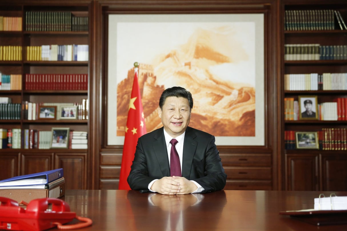 Le 31 décembre 2014, le présidentXi Jinping présente ses vSux à ses compatriotes. &copy; LANDOV/MAXPPP