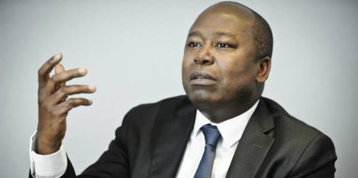 Alain-Claude Bilie By Nze, porte-parole de la Présidence du Gabon, à Paris, le 7 novembre 2014. © Vincent Fournier/JA