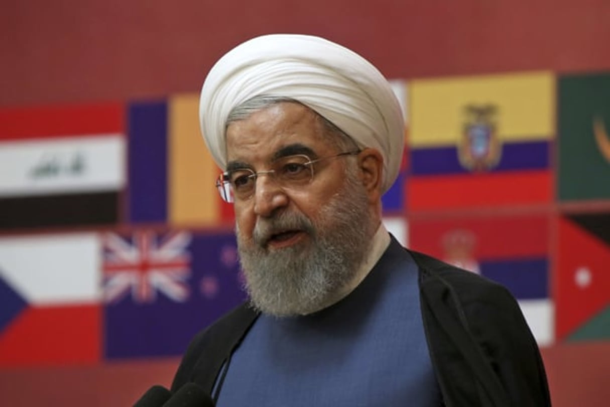 Le président iranien Hassan Rohani à Téhéran (Iran), le 3 juillet 2017. © Vahid Salemi/AP/SIPA