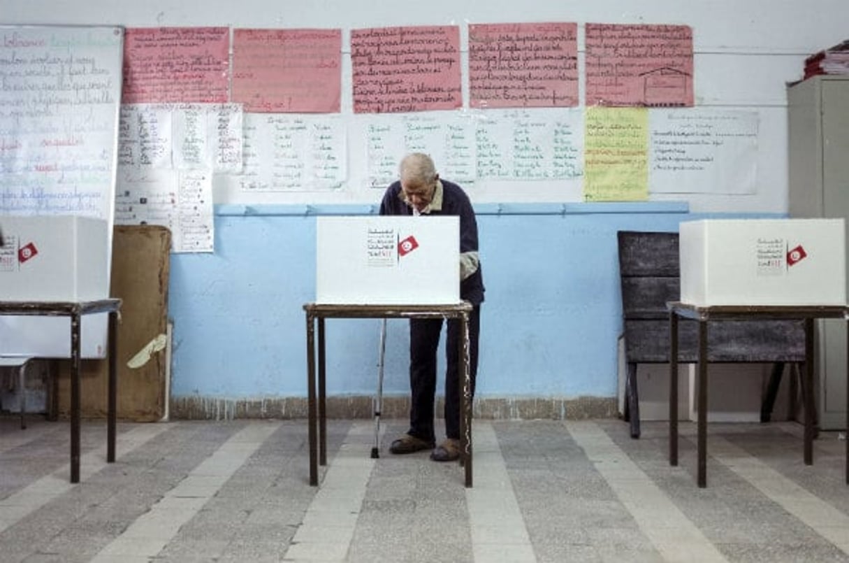 Lors de la dernière présidentielle en décembre 2014, à Tunis. © Ilyess Osmane/AP/SIPA