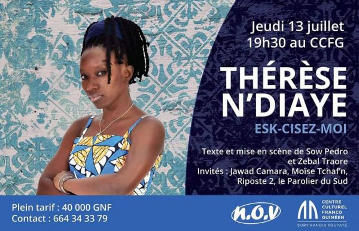 Thérèse Ndiaye est l’une des membres fondatrices du collectif d’humoristes guinéens Les Serial Rieurs. © DR