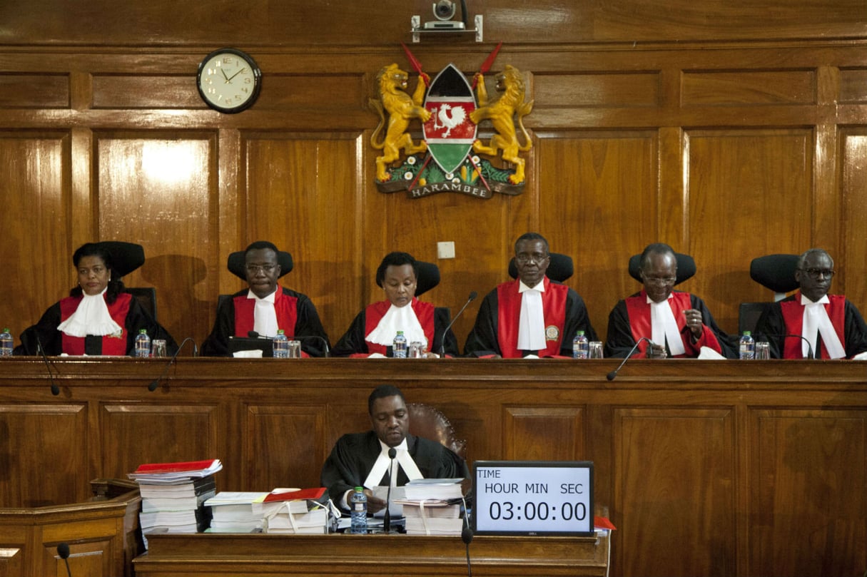 La Cour suprême du Kenya lors de son audience du 29 août 2017. &copy; Sayyid Abdul Azim/AP/SIPA