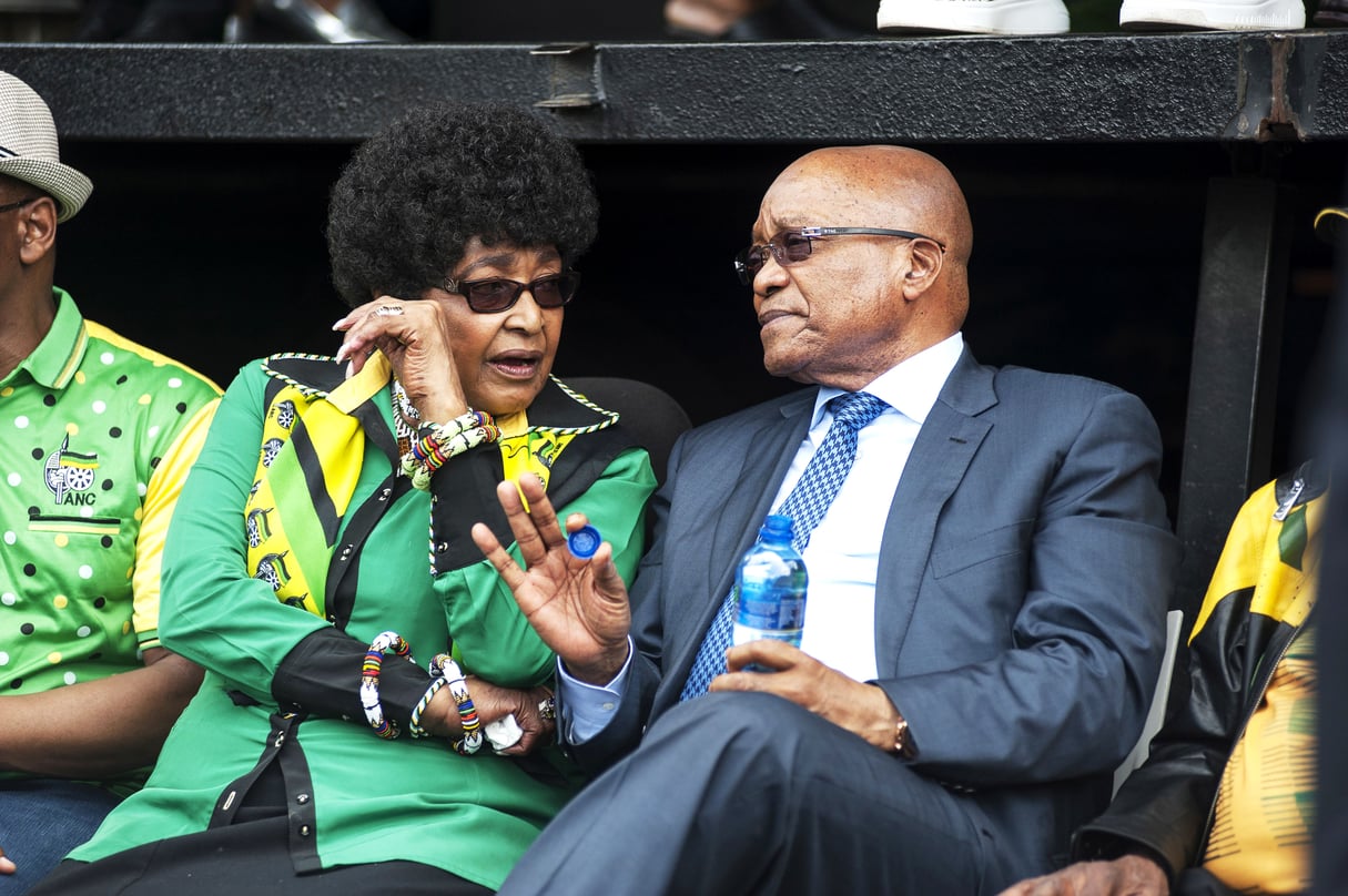 Au côté de Jacob Zuma lors du dernier congrès de l’ANC, en janvier 2016. &copy; Ihsaan Haffejee/Anadolu/AFP
