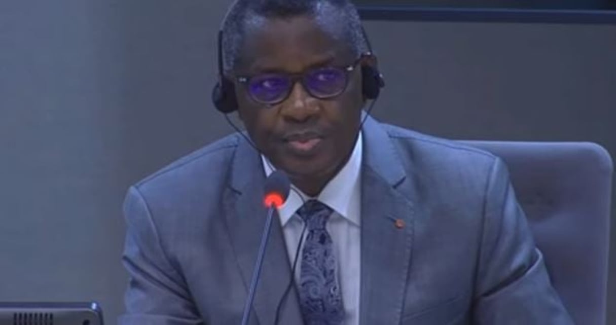 Le général Philippe Mangou à la barre de la CPI, le 25 septembre 2017. © Capture d’écran Youtube / DR