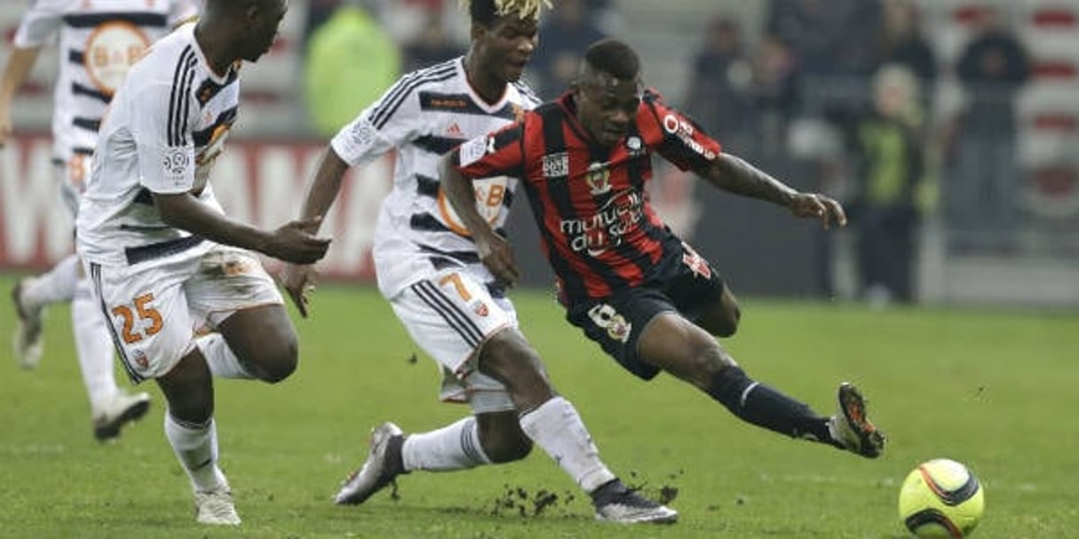 Le milieu ivoirien de Nice, Jean Michael Séri, lors d’un match à domicile contre Lorient, le 23 janvier 2016. © Lionel Cironneau/AP/SIPA