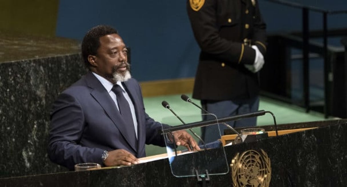 Joseph Kabila, lors de la 72ème assemblée générale de l’ONU à New-York, le 23 septembre 2017. © Craig Ruttle/AP/SIPA