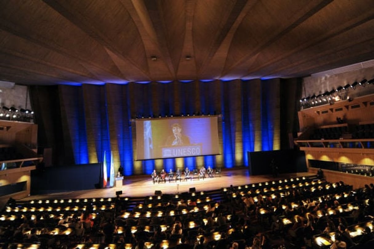 Cérémonie de remise du Prix international Unesco – Guinée-Equatoriale au siège de l’Unesco à Paris, le 17 Juin 2012. © Vincent Fournier/Jeune Afrique