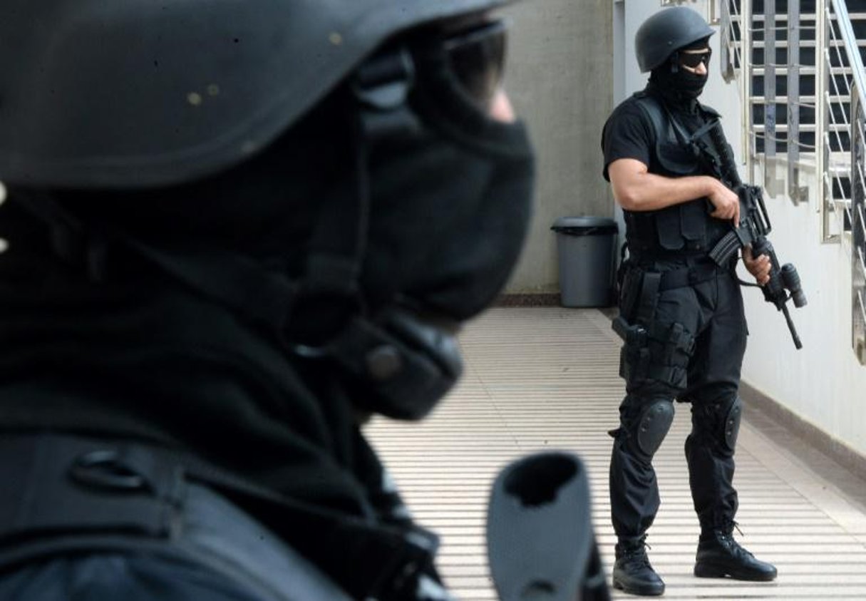 Des forces de l’ordre marocaines. © Fadel Senna/AFP