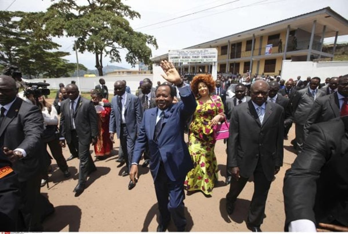 Paul Biya à Yaoundé, lors du scrutin présidentiel de 2011 (archives). © Sunday Alamba/AP/SIPA