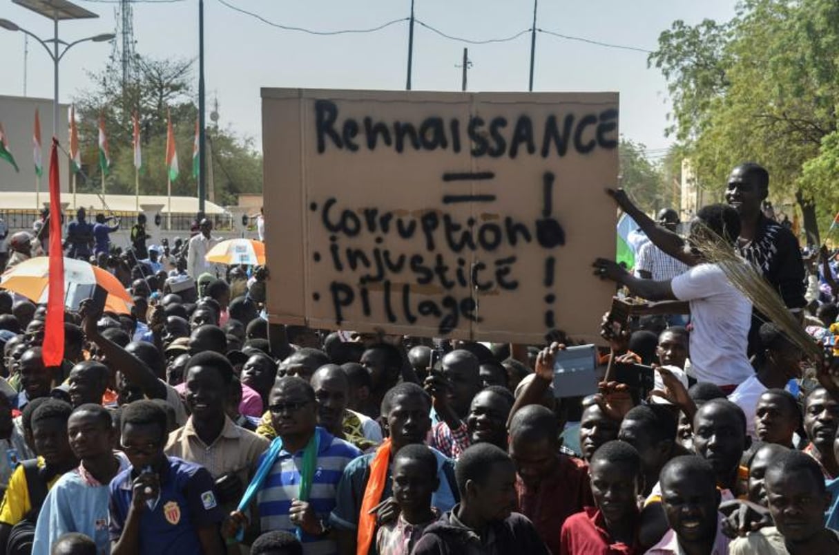 Une manifestation anti-gouvernementale à Niamey le 4 mars 2017. © AFP/BOUREIMA HAMA