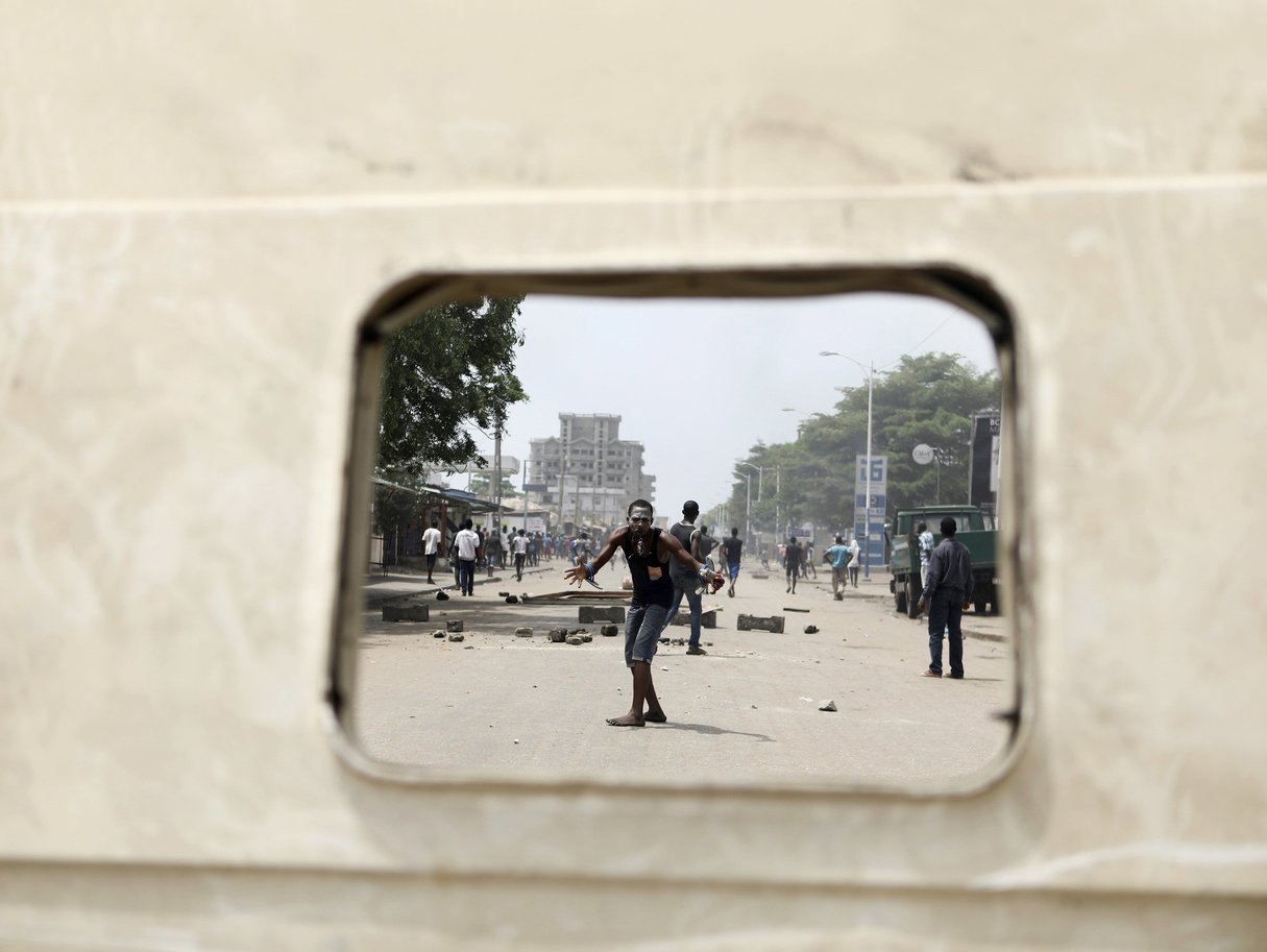 Dans les rues 
de Lomé, 
le 18 octobre. © YANICK FOLLY/AFP