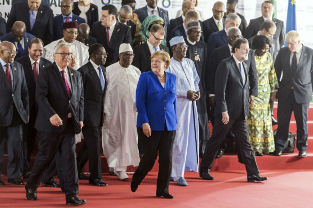 Lors du sommet UA-UE à Abdijan, le 29 novembre 2017. © Geert Vanden Wijngaert/AP/SIPA