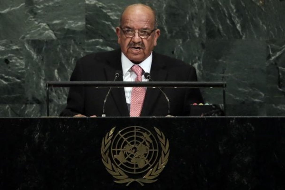 Le Ministre des Affaires étrangères algérien, Abdelkader Messahel, aux Nations Unies le 22 septembre 2017 à New York © Richard Drew/AP/SIPA