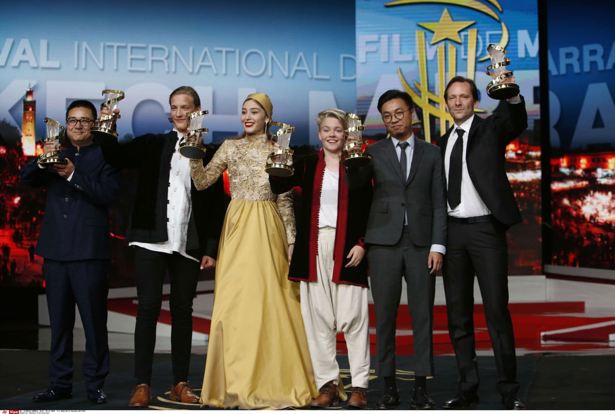 Cérémonie de remise des trophès au Festival international du film de Marrakech en décembre 2016. © Abdeljalil Bounhar/AP/SIPA
