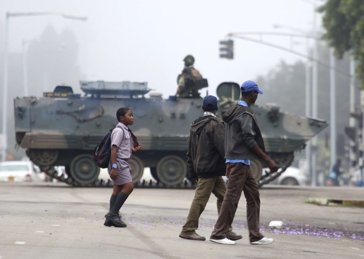 A Harare, la capitale zimbabwéenne, le 15 novembre 2017 © AP/SIPA