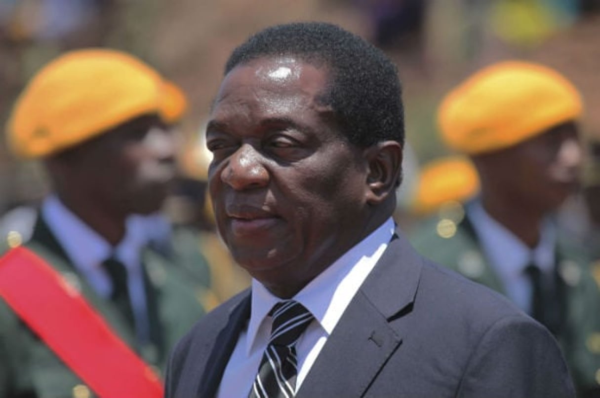 Emmerson Mnangagwa, sur l’Esplanade des Héros de l’indépendance, à Harare, le 1er novembre 2017. © Tsvangirayi Mukwazhi/AP/SIPA