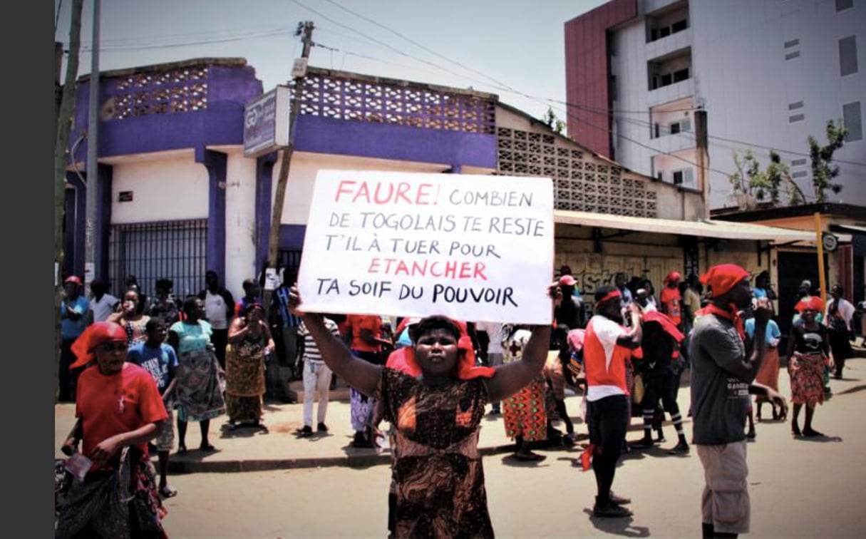 Manifestation contre le président togolais Faure Gnassingbé, le 5 octobre 2017, à Lomé. © AFP / Matteo Fraschini
