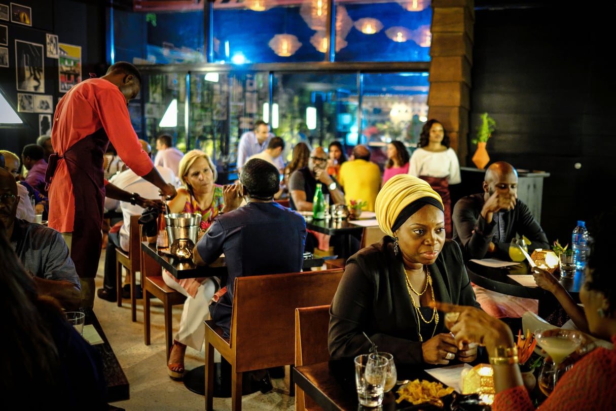 Au Nok, le restaurantprisé du chef sénégalais Pierre Thiam, dans le quartier de Victorian Island. &copy; Ashley Gilbertson/VII/REDUX-REA