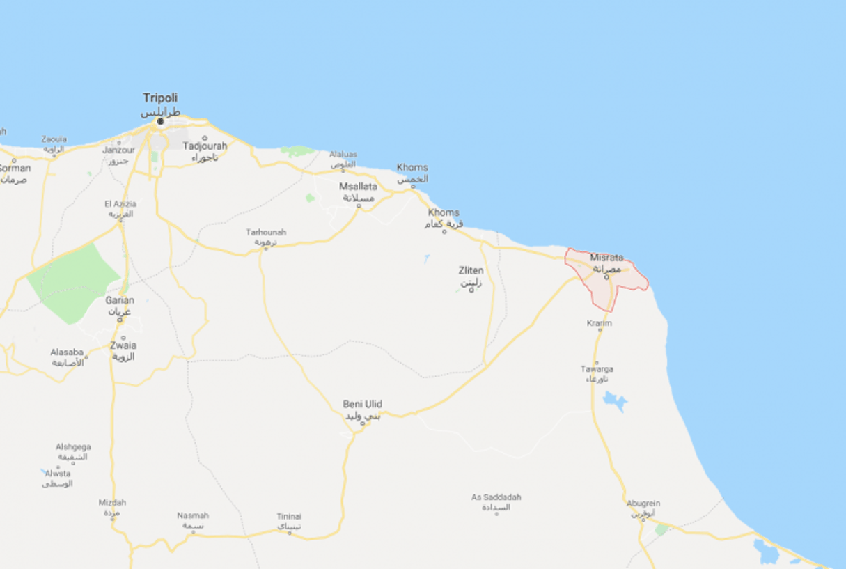 La ville côtière de Misrata. © Capture d’écran Google Maps