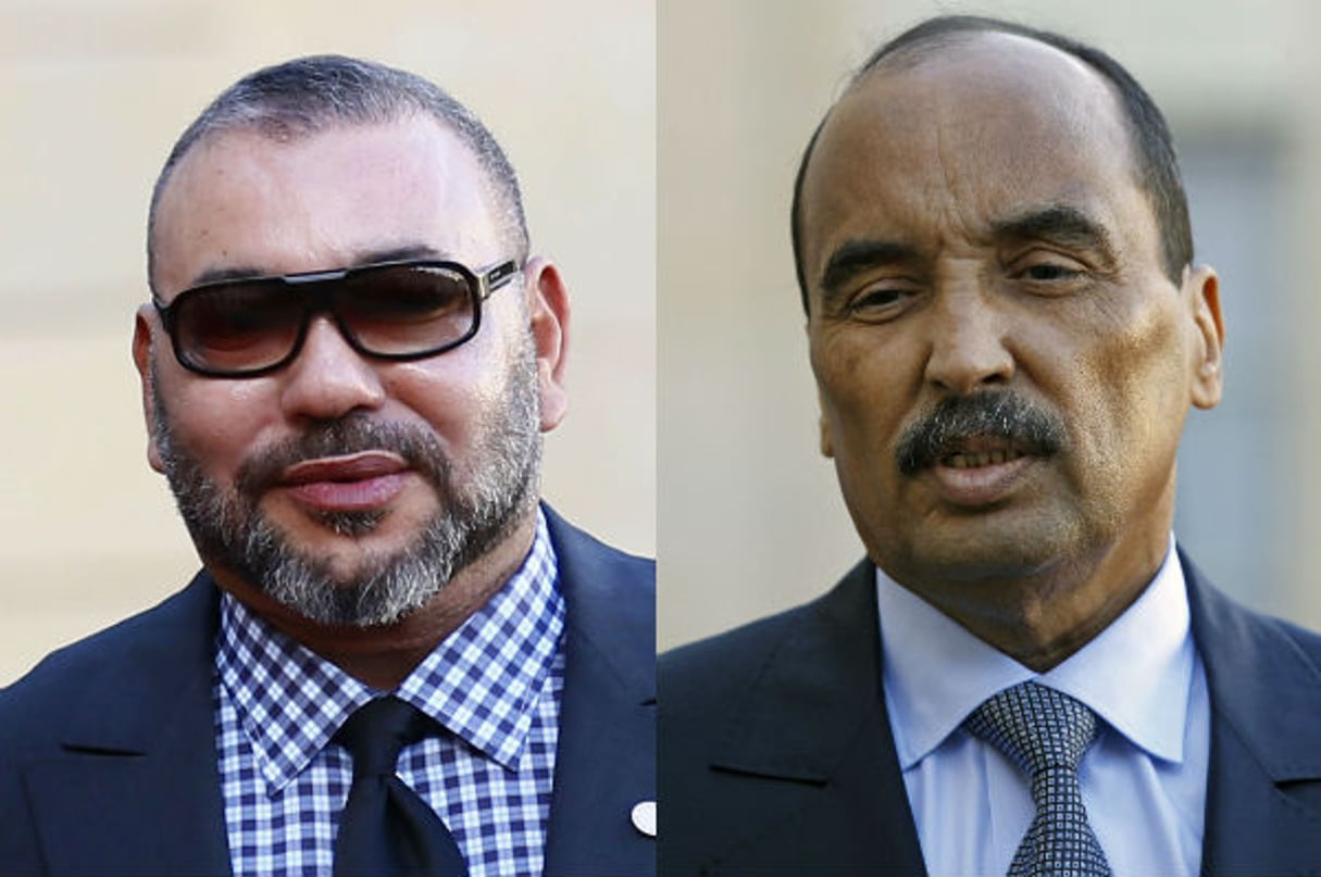 Mohammed VI, roi du Maroc, et Mohamed Ould Abdelaziz, président de la Mauritanie. © Photomontage / SIPA AP / Francois Mori / Remy de la Mauviniere
