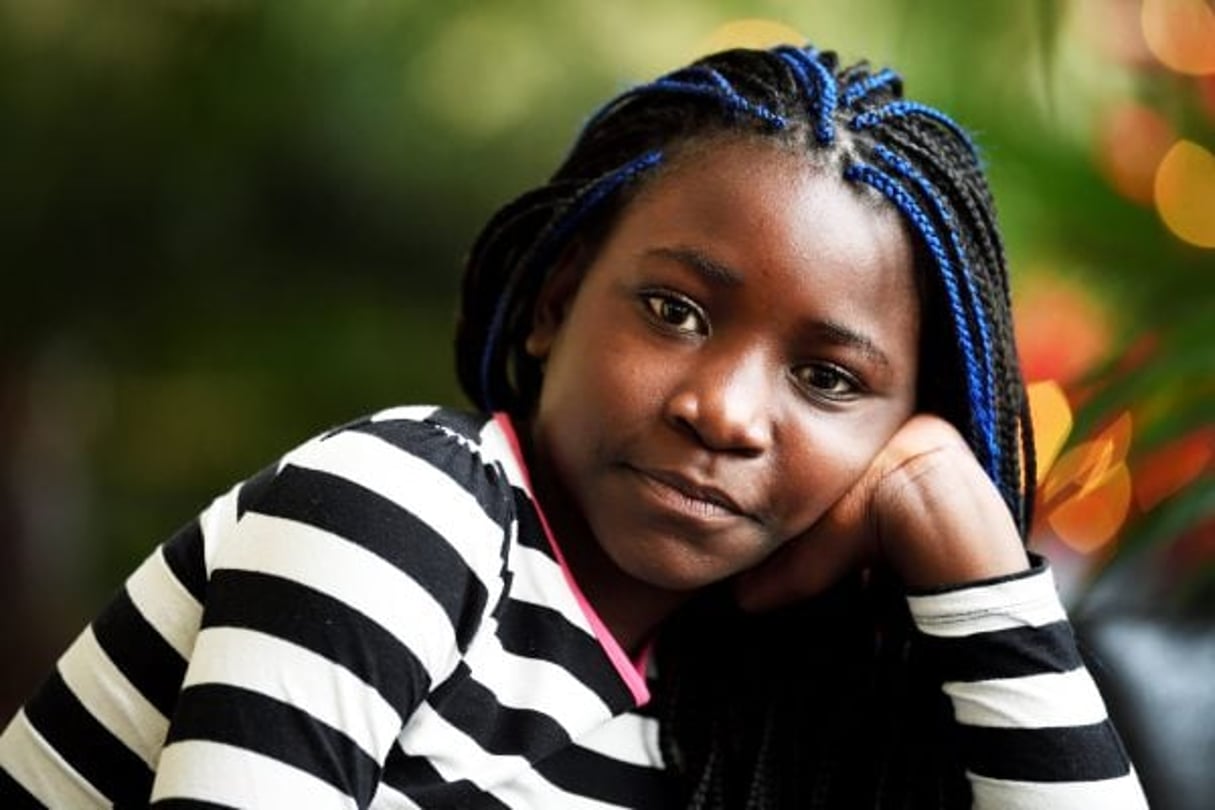 La jeune actrice du film « I’m not a witch », Margaret Mulubwa. © eric feferberg/AFP