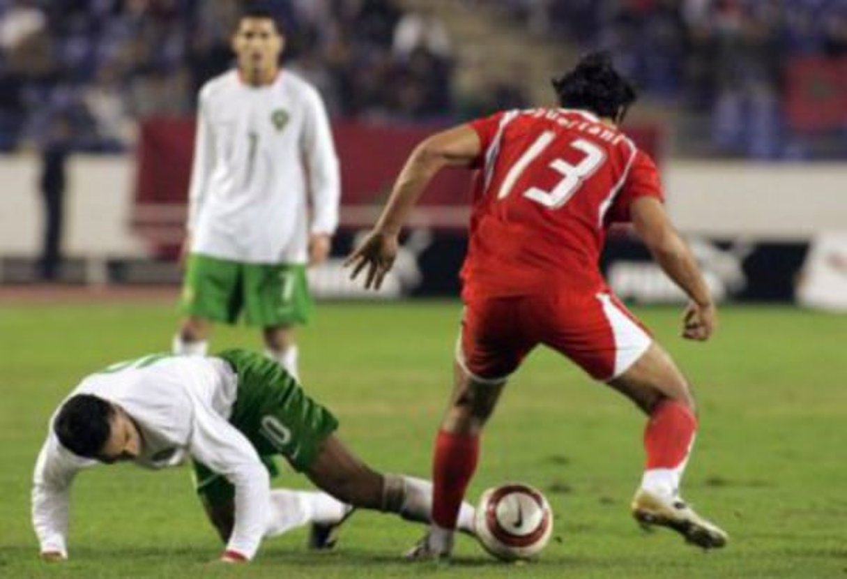 Match entre le Maroc et la Tunisie le 23/01/2012 au Stade de l’Amitié, Libreville (Gabon) © AFP