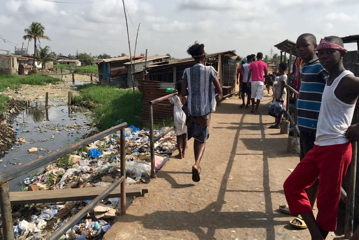 Le quartier de Gibraltar, à Monrovia, en janvier 2018. © Anna Sylvestre-Treiner pour JA