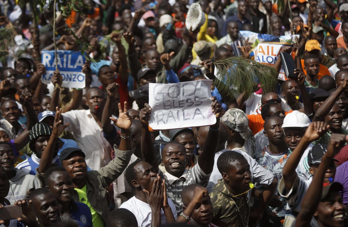 Des supporters de Raila Odinga, le 30 janvier 2018 au Kenya. &copy; Ben Curtis/AP/SIPA